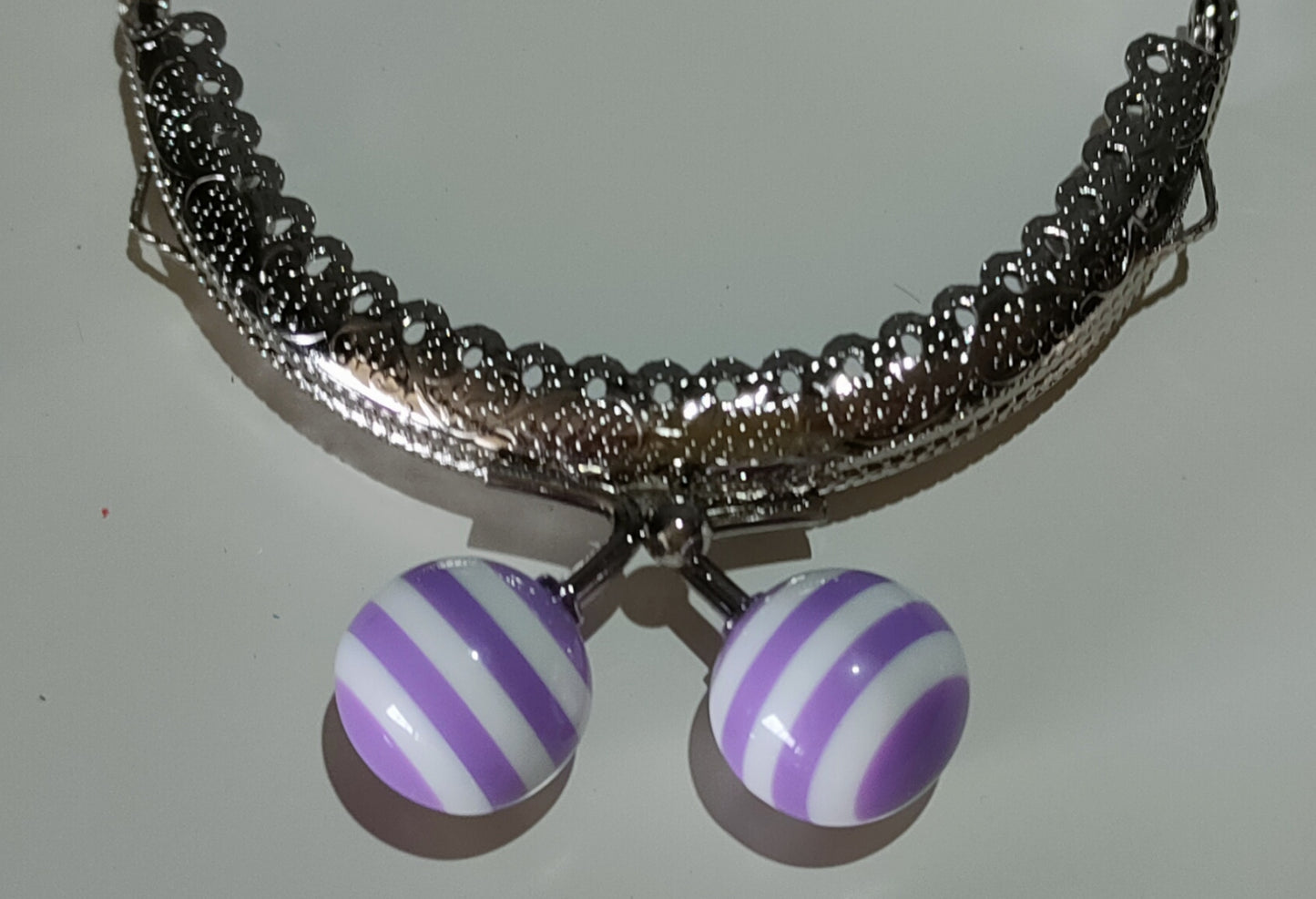Chiusura clic clac 8,5 cm con pomelli colorati per pochette e accessori handmade