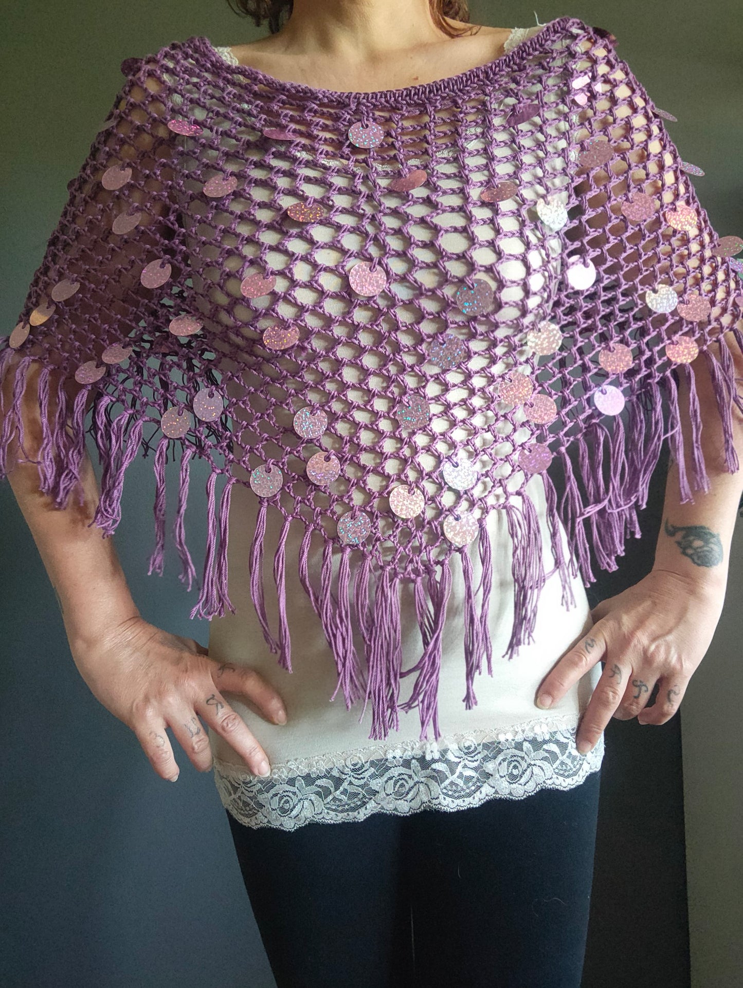Marea – Poncho Handmade in Cotone