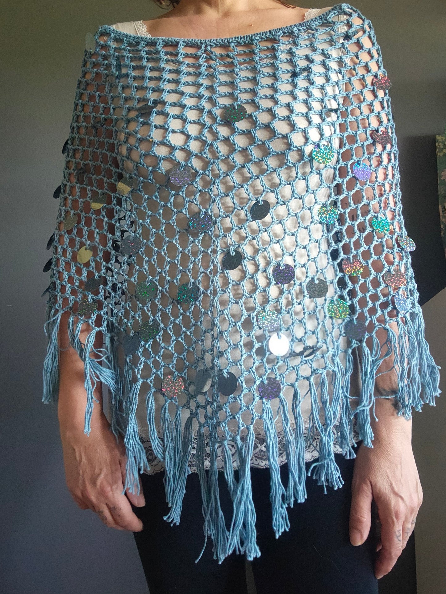 Marea – Poncho Handmade in Cotone
