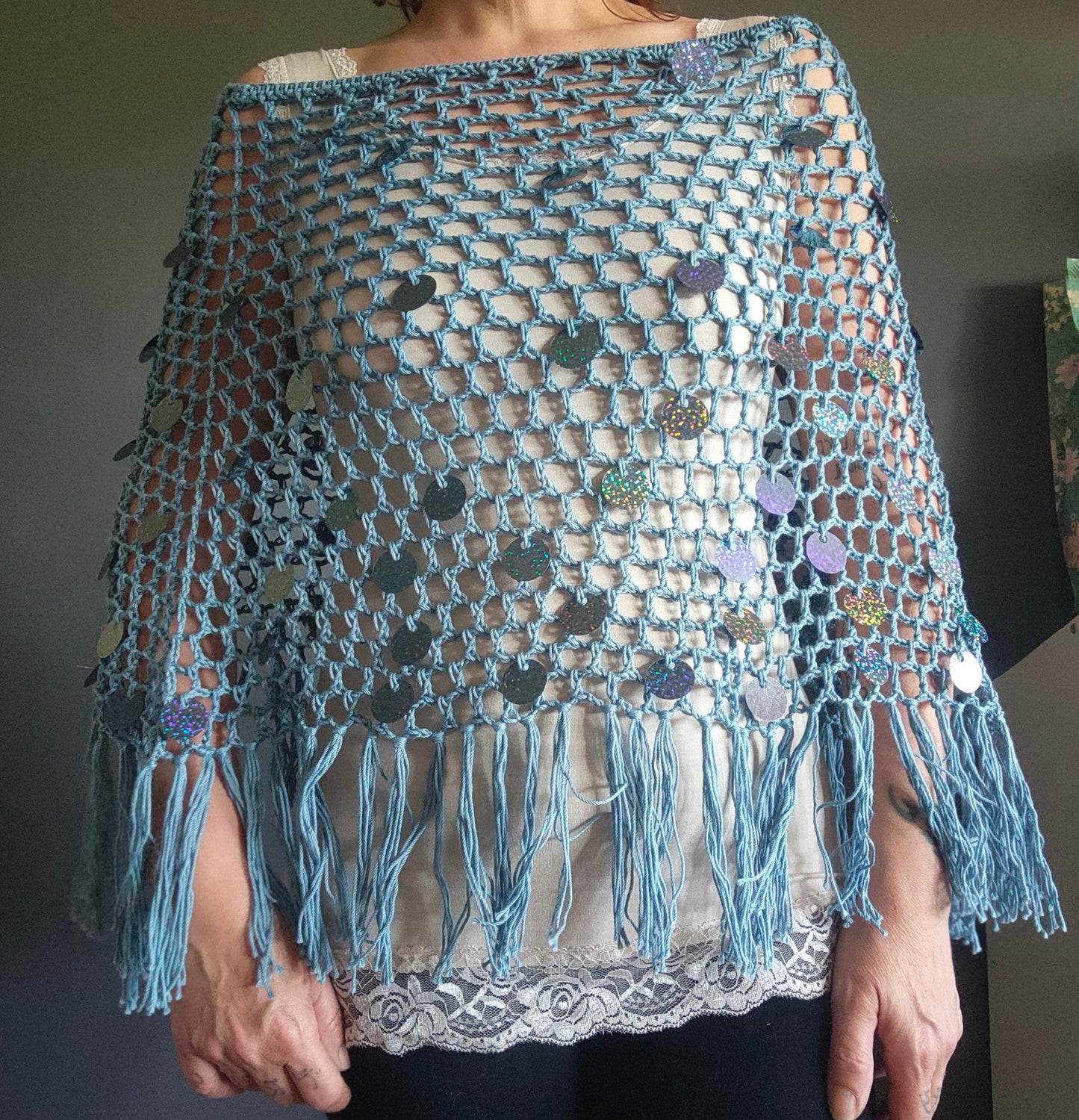 Marea – Poncho Handmade in Cotone