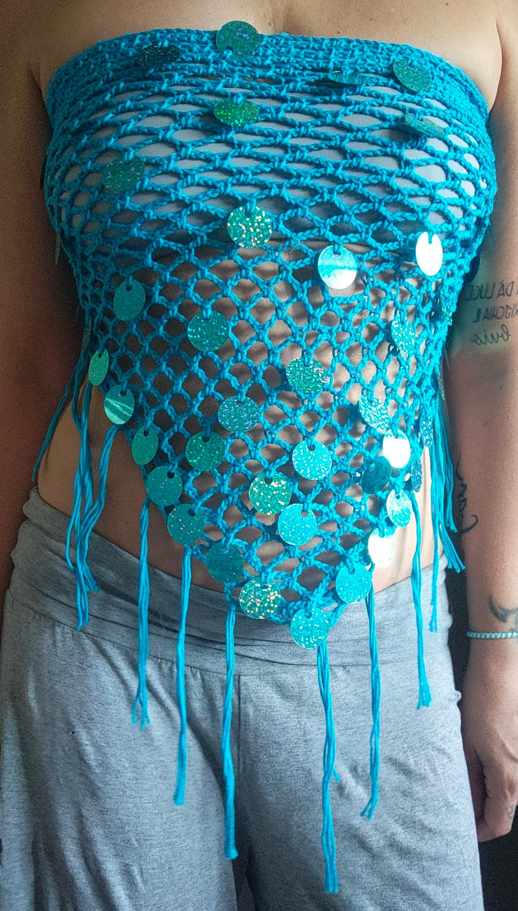 Pareo, Bandana & Top Handmade con Paillettes