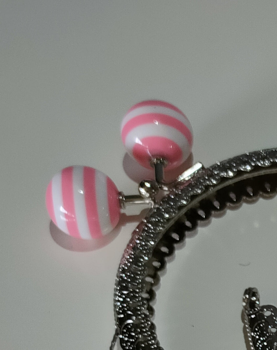 Chiusura clic clac 8,5 cm con pomelli colorati per pochette e accessori handmade