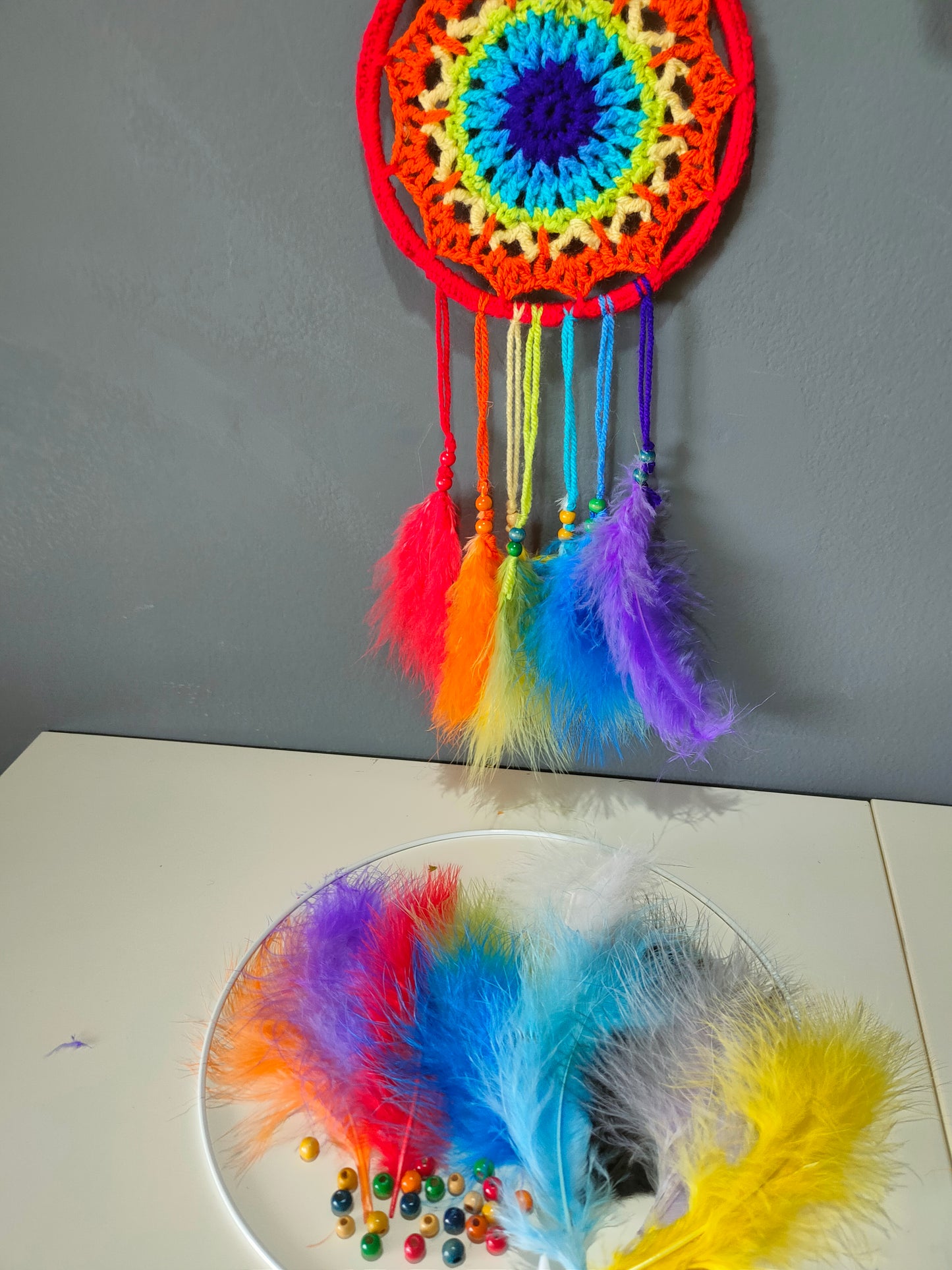 Kit Accessori 25 cm per Acchiappasogni e Mandala decorativo