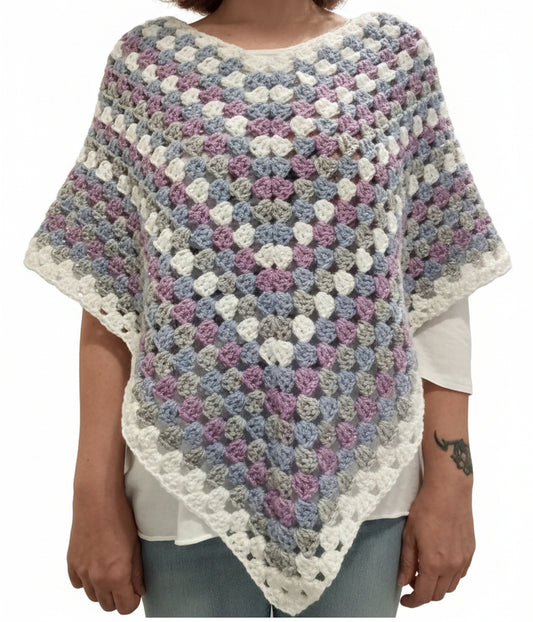 Poncho Essenza ✨ | Handmade con Lana Aprica Alpaca e Lurex Argento