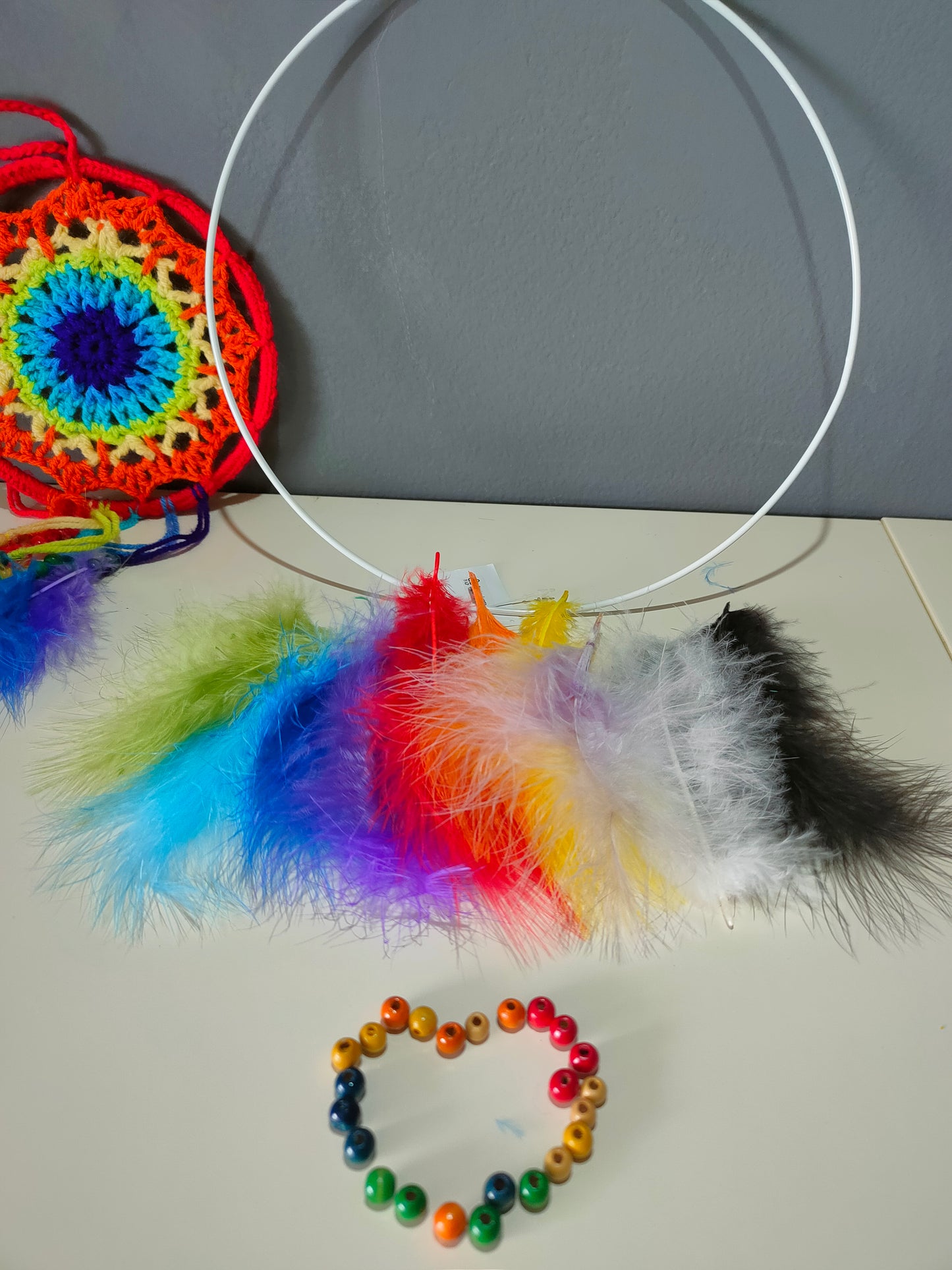 Kit Accessori 25 cm per Acchiappasogni e Mandala decorativo