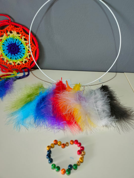 Kit Accessori 25 cm per Acchiappasogni e Mandala decorativo