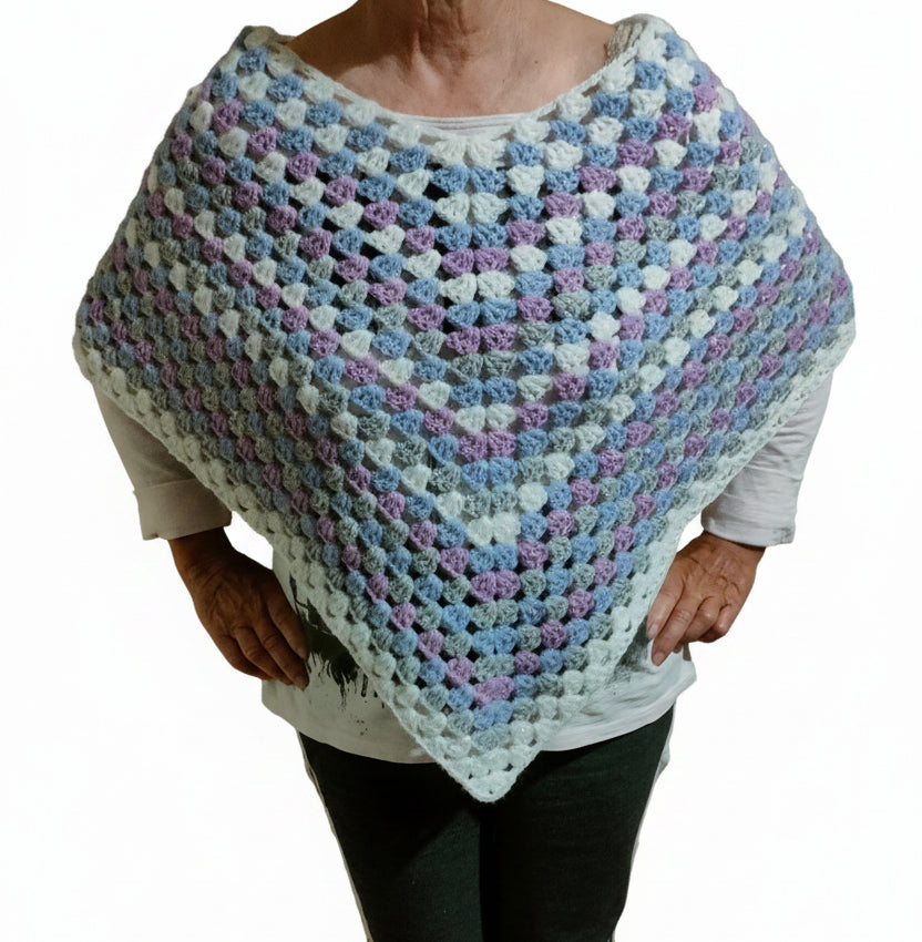 Poncho Essenza ✨ | Handmade con Lana Aprica Alpaca e Lurex Argento