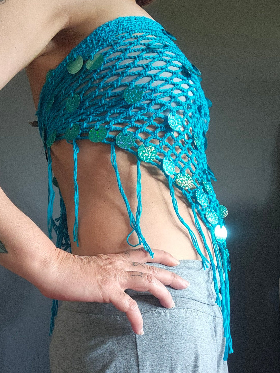 Pareo, Bandana & Top Handmade con Paillettes