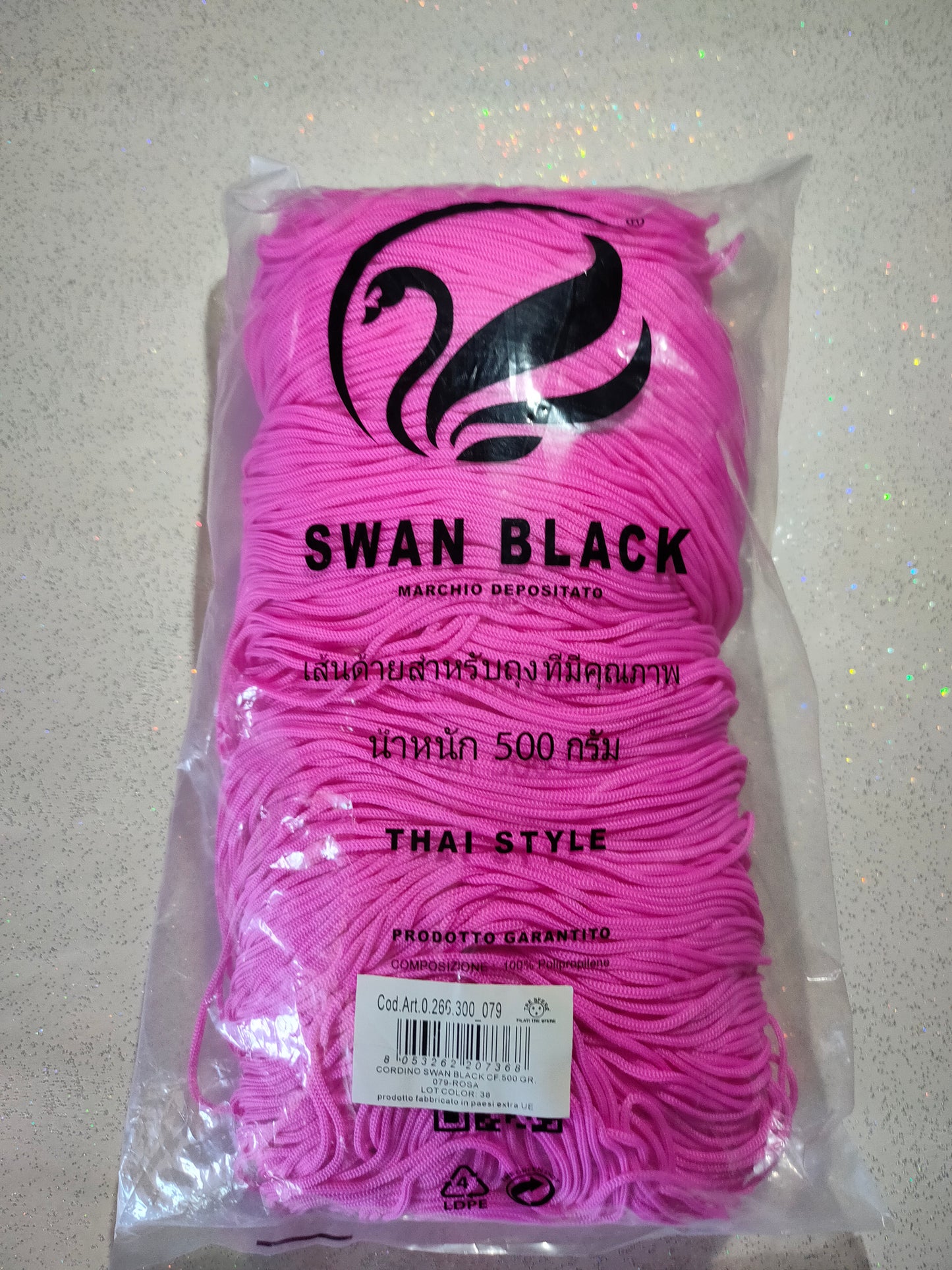 Swan Black – Cordino per Borse 500g - vari colori
