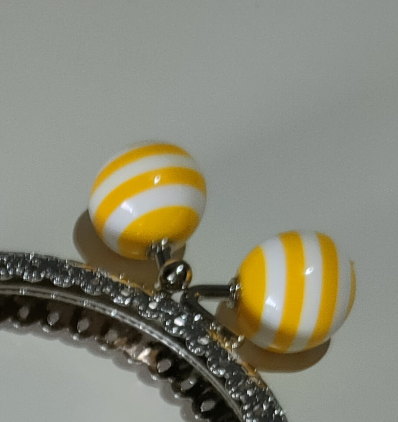 Chiusura clic clac 8,5 cm con pomelli colorati per pochette e accessori handmade